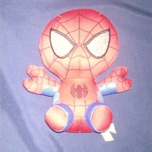 A spiderman plush
